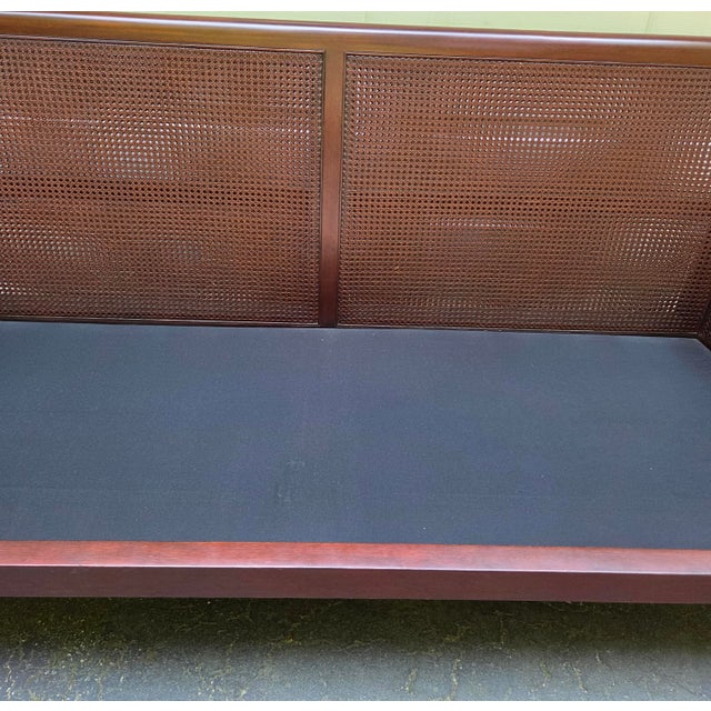 1990s Rare Ethan Allen Double Cane Empire Sofa Couch West Indies British Classic For Sale - Image 14 of 18