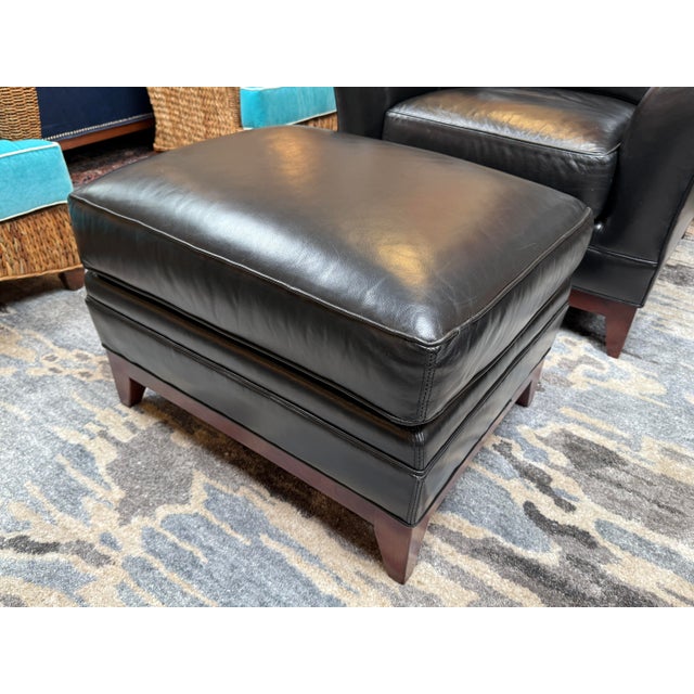 Stickley Keeler Lounge Chair + Ottoman, Set For Sale - Image 9 of 12