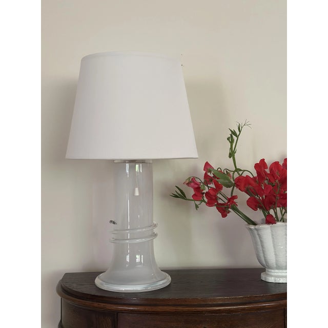 Large Glass Table Lamp from Atelje Lyktan, 1980s For Sale - Image 4 of 10