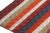 1950s 1950s Vintage Persian Kilim in Red With Plaid Multicolor Stripes by Rug & Kilim For Sale - Image 5 of 8