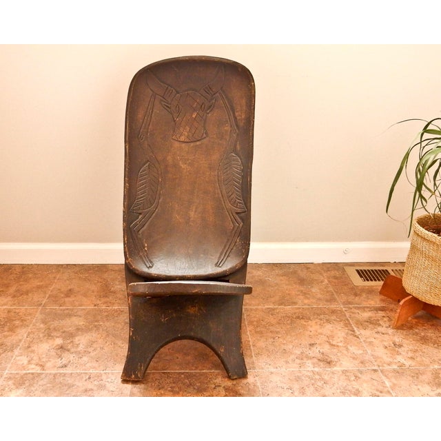 Wood Hand Carved African Chair Chairish