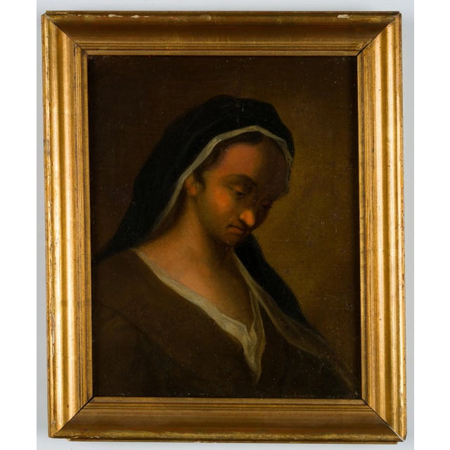 Woman with Headscarf, 1810, Oil on Canvas For Sale - Image 4 of 5