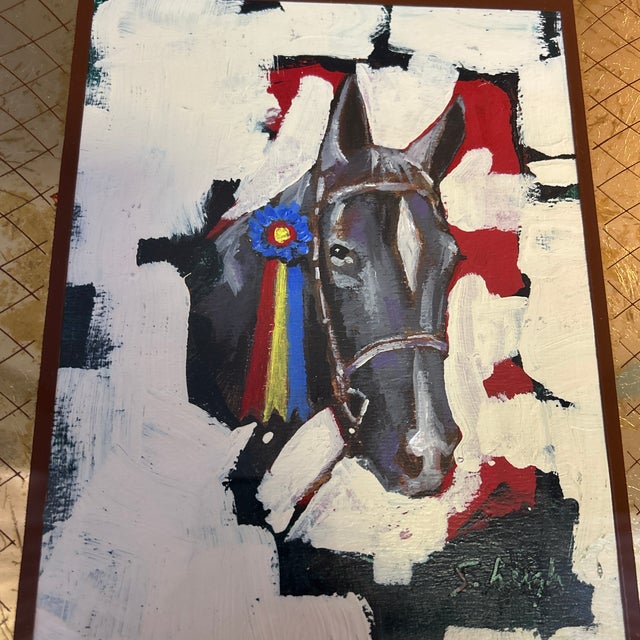 Contemporary Two Contemporary Original Stephen Heigh Paintings “Noble Horse #1 & 2” - Set of Two For Sale - Image 3 of 6