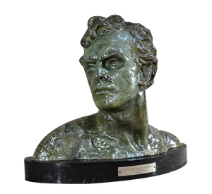 A.Ouline, Jean Mermoz, Early 20th Century, Bronze