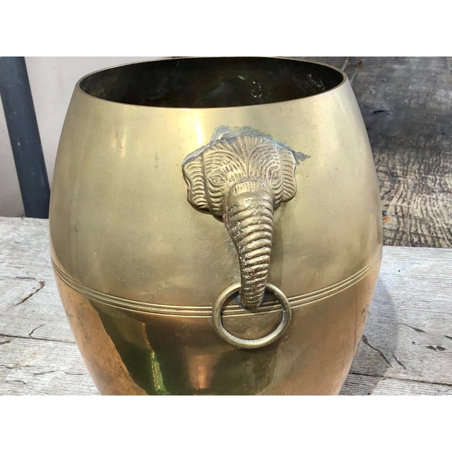 Antique Brass Vase With Elephant Handles Chairish