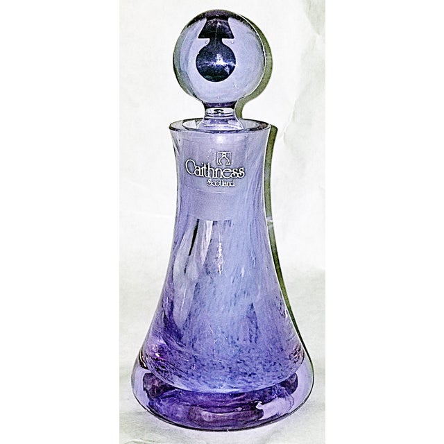 I dreamt of Jeannie when I saw this Caithness etched purple glass perfume bottle, a lovely touch of elegance to any...