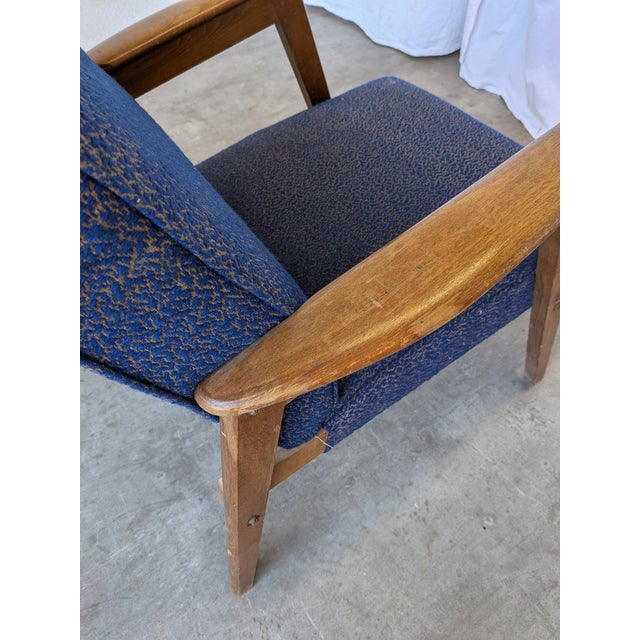 Mid-Century Modern Royal Blue Lounge Chair, 1970s For Sale - Image 18 of 18