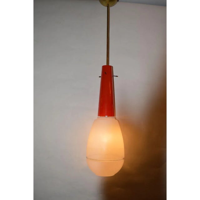 Italian Enameled Solid Glass Pendant, Circa 1960's For Sale - Image 9 of 9