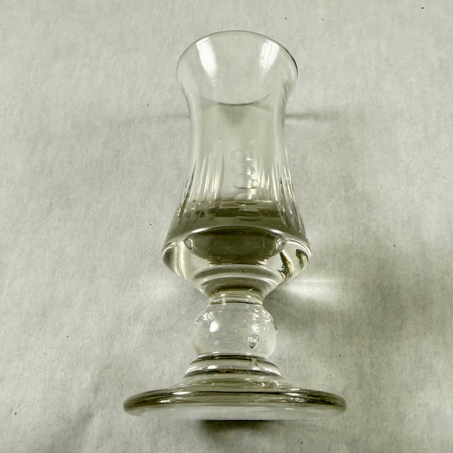 Transparent Late 19th C French Hand Blown Absinthe Glasses, Set/6 For Sale - Image 8 of 12