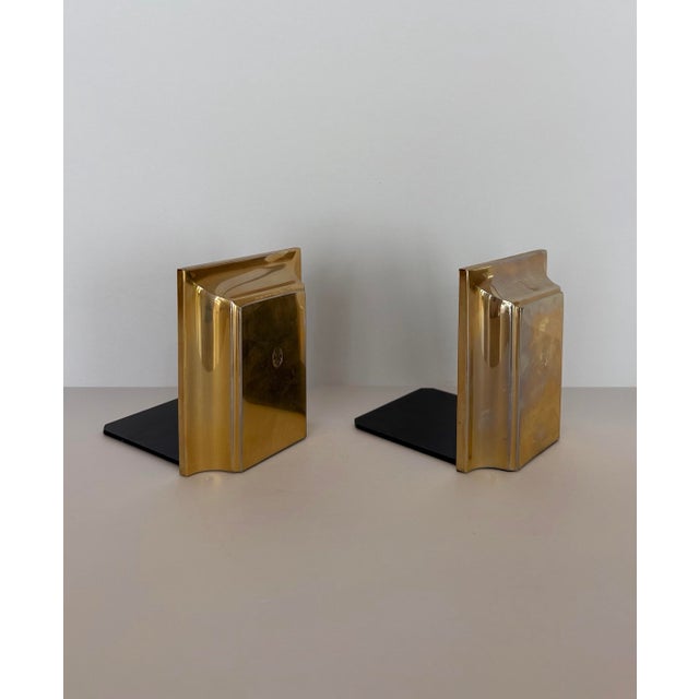 1970s 1970s Spain El Casco 23k Gold-Plated Sculptural Bookends - A Pair For Sale - Image 5 of 10