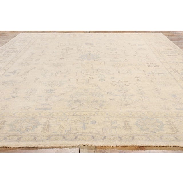 Beige Vintage Modern Oushak Rug - 08'11 X 11'11 For Sale - Image 8 of 9