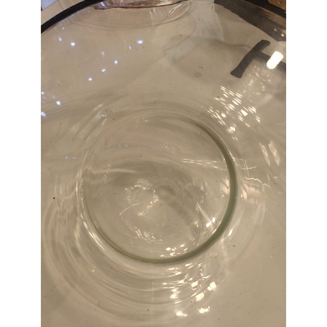 Large Hat-Shaped Centrepiece Plate in Clear Murano Glass, Italy, 1960s For Sale - Image 8 of 9