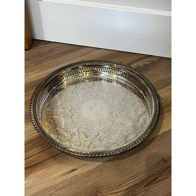 1970s International Silver Co- Silverplate Tray For Sale - Image 5 of 9