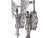 1920s Nickel Plated Brass or Bronze Spanish Revival Wall Sconces #2616 - a Pair For Sale - Image 4 of 9