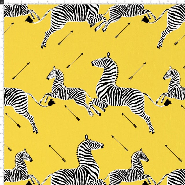 Traditional Red from Scalamandre crafted by Cloth & Company Hudson Twin Headboard, Yellow Animal Print For Sale - Image 3 of 7