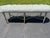 Modern Faux Bamboo Tufted Velvet Bench in Grey Blue Upholstery For Sale - Image 4 of 18