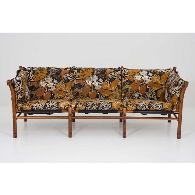 This striking "Ilona" sofa was designed by renowned Swedish designer Arne Norell and produced during the 1970s....