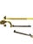 Vintage Pair Federal Style Urn Decor Brass Fireplace Andirons For Sale - Image 4 of 5