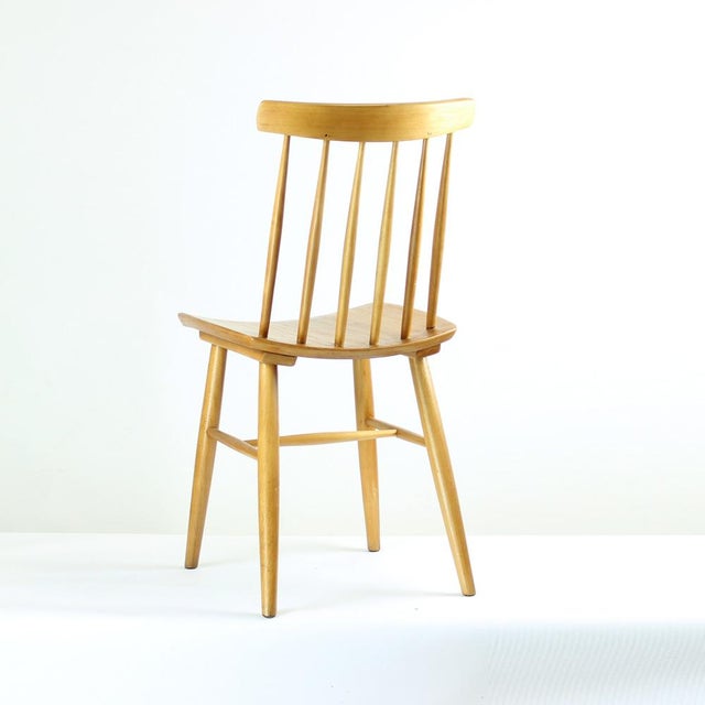 Mid-Century Oak Chair, 1975 For Sale - Image 12 of 16