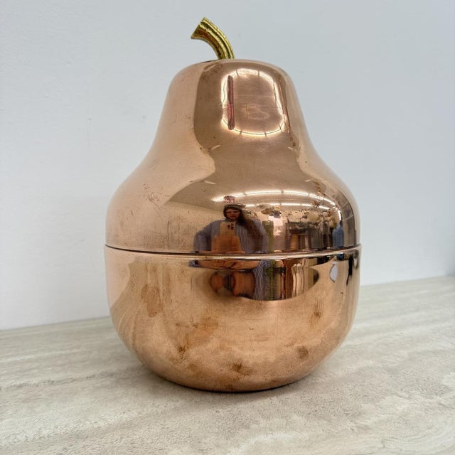 Large Vintage Pear-Shaped Cooler in Copper from Raymor, Italy, 1970s For Sale - Image 14 of 18