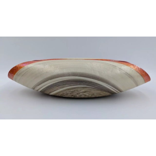Large Yalos Murano Folded Glass Centerpiece Bowl, Italy For Sale In Orlando - Image 6 of 12