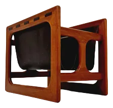 Mid-Century Danish Teak Magazine Rack by Aksel Kjersgaard for Salin Möbelfabrik, 1960s
