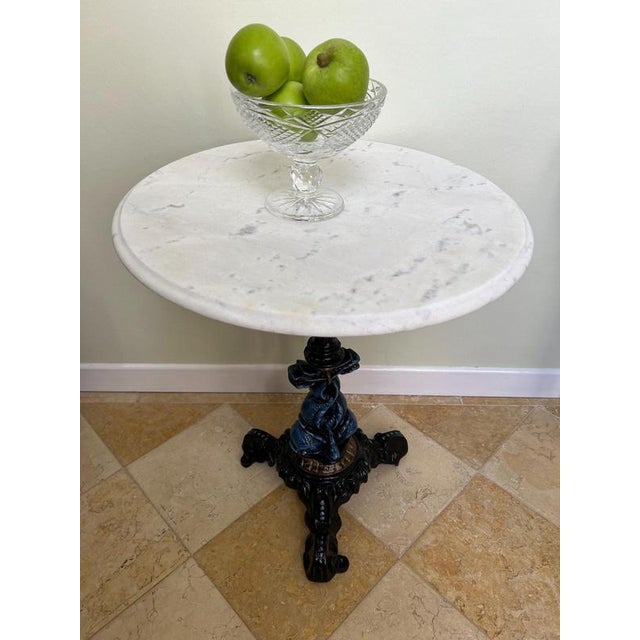 Hand-Painted Cast Iron Sea Monster Pub Occasional Table For Sale - Image 9 of 10
