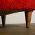 Red Italian Rationalist Bouclè Ottoman in the style of Gio Ponti, 1940s For Sale - Image 8 of 10