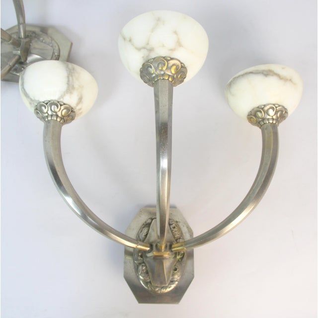 Art Deco Wall Lights by George & Eugéne Capon, 1920s, Set of 2 For Sale - Image 6 of 9