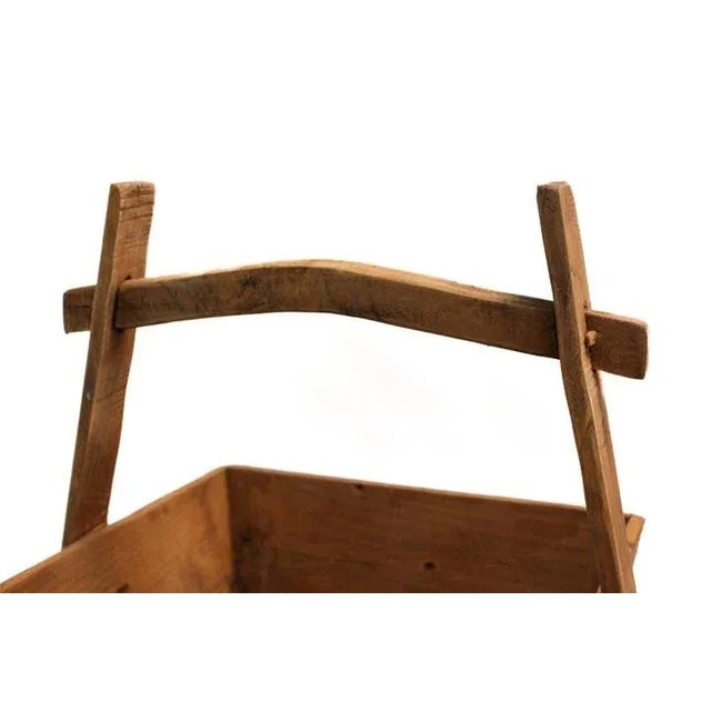 Grain Box With Wood Handle Square For Sale - Image 6 of 10