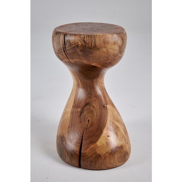 Contemporary Wood Sculptural Side Table by Logniture For Sale - Image 3 of 14