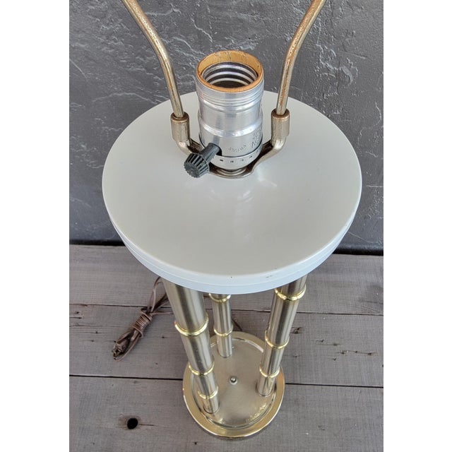 1970s Laurel Lighting Chrome Table Lamp Mid-Century Modern Hollywood Regency For Sale - Image 5 of 9
