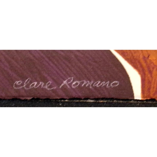 Contemporary 1980s Clare Romano "Canyon Morning" Hand Signed Collagraph Etching Southwestern Landscape For Sale - Image 3 of 6