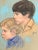 1972 Original Pastel Portrait of Two Brothers, Framed For Sale In Baltimore - Image 6 of 8