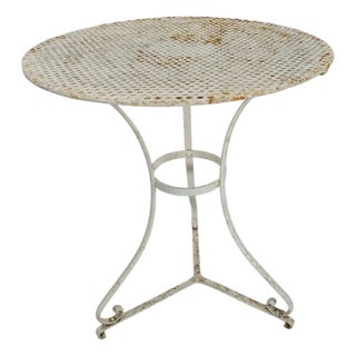 Perforated Metal Garden Table, 1920s For Sale
