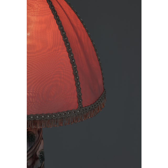 Swedish Grace Porcelain Table Lamp with Foliage Decor by Louise Adelborg, 1920s For Sale - Image 11 of 18