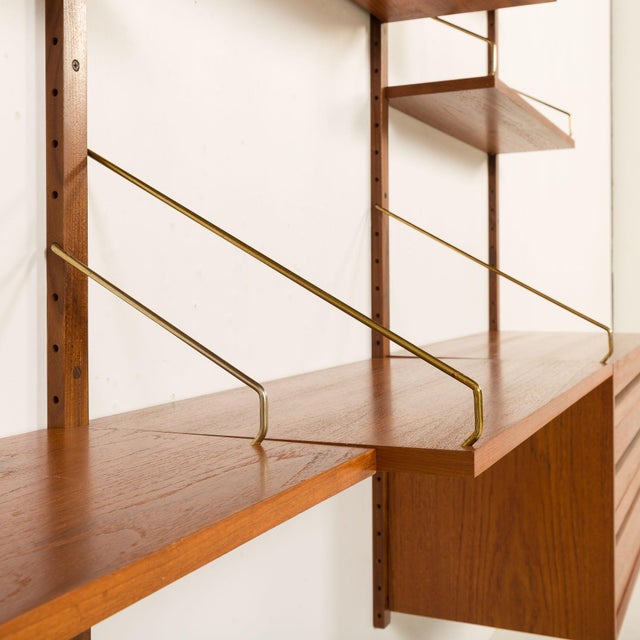 Vintage Teak Wall Unit with Desk by Poul Cadovius for Cado, 1960s For Sale - Image 14 of 18