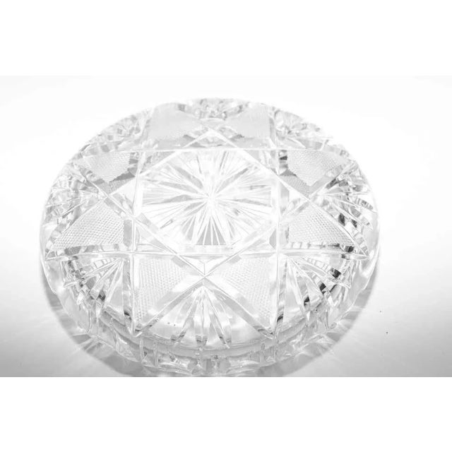 Glass Vintage Cut Crystal Glass Ashtray, Italy, 1960s For Sale - Image 7 of 13