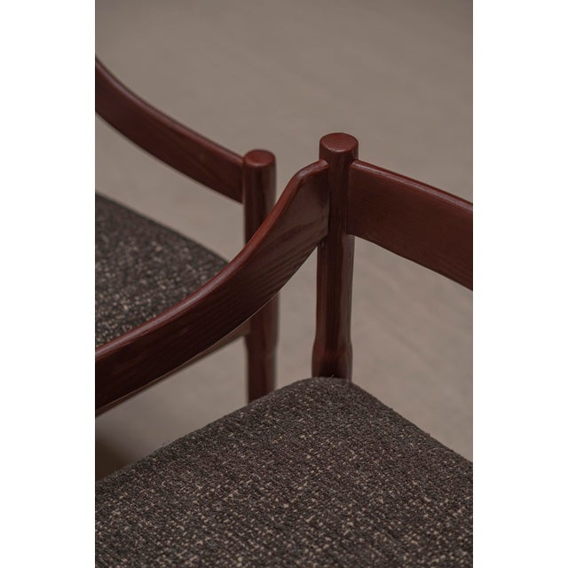 Burgundy Carimate Armchairs by Vico Magistretti, Italy, 1960s, Set of 4 For Sale - Image 10 of 18
