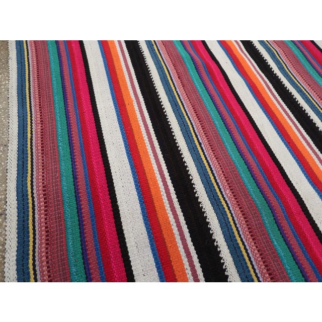 Mid-Century Modern Galerie Shabab Collection Mid-20th Century Turkish Flatweave Kilim Accent Rug For Sale - Image 3 of 8