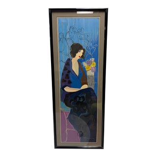 Itzchak Tarkay "Lady in Blue" Signed Limited Edition Serigraph - 232/350 For Sale