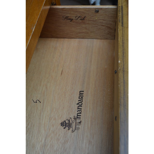 Vintage Henry Link Mandarin Collection Burlwood Triple Dresser / Chest of Drawers Credenza For Sale - Image 6 of 14