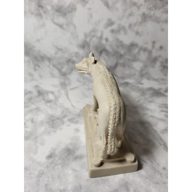Art Deco 1980s Stone Figurine Wolf and Romulus Remus For Sale - Image 3 of 13