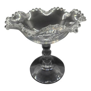 Vintage Imperial Candlewick Ruffled 400/103c Compote For Sale