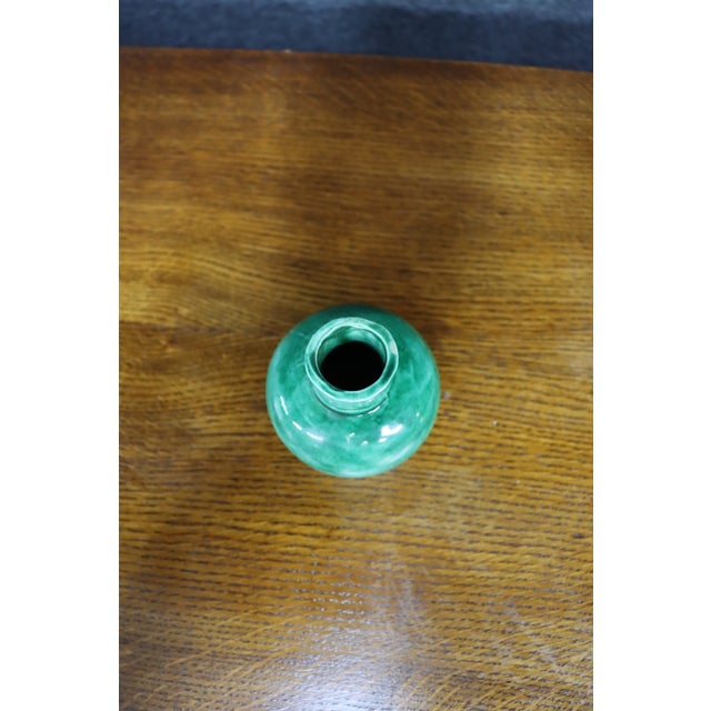 Mid-Century Green Glazed Studio Pottery Vase Signed Margaret Lee Mulick, u.s. Navy, 1948 For Sale In Philadelphia - Image 6 of 8