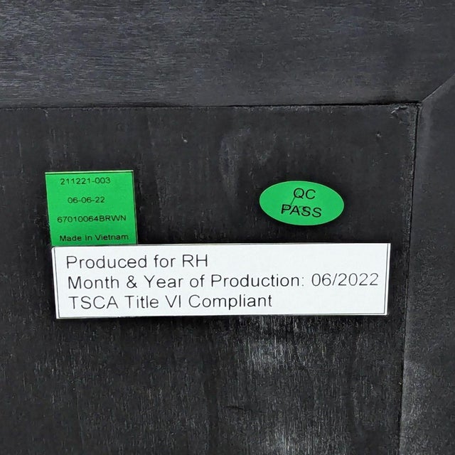 Wood Restoration Hardware Machinto Closed Nightstand For Sale - Image 7 of 10