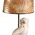 Mid 20th Century Staffordshire Dog Lamp With Fern Lampshade For Sale - Image 4 of 6