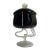 1980s Jozefina Krosno Hand-Blown Black and White Art Glass Pedestal Compote With Lid For Sale