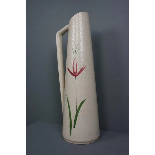 This beautiful hand -painted vase was produced in the sixties. This beautiful vintage West-Germany vase is really a...