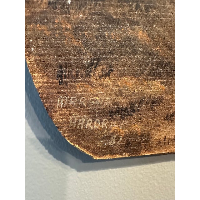 Vintage 1982 Signed Oil Landscape on Natural Wood For Sale In Los Angeles - Image 6 of 15